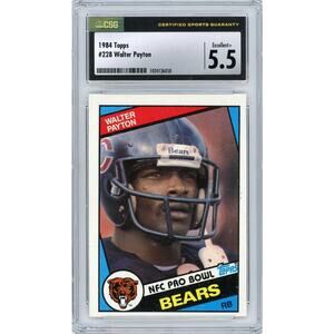 1984 Topps Walter Payton #228 CSG 5.5 EX+ HOF